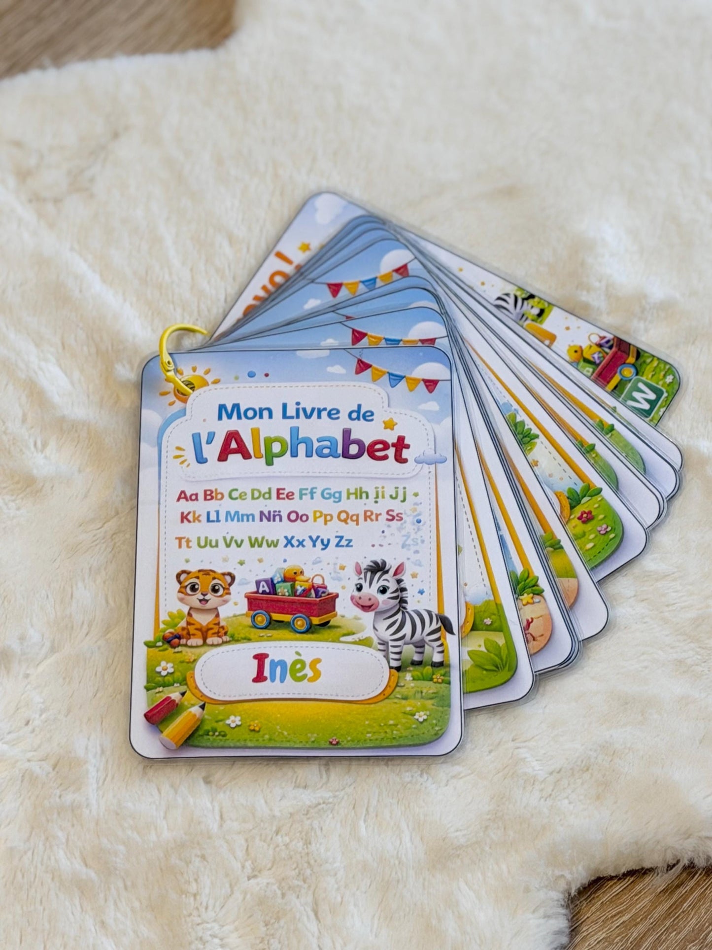 Imagier alphabet personnalisé – Apprentissage des lettres A à Z