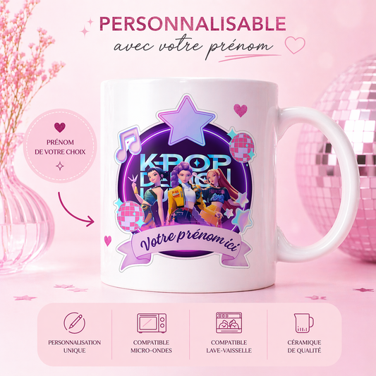 Mug K-POP personnalisé avec prénom