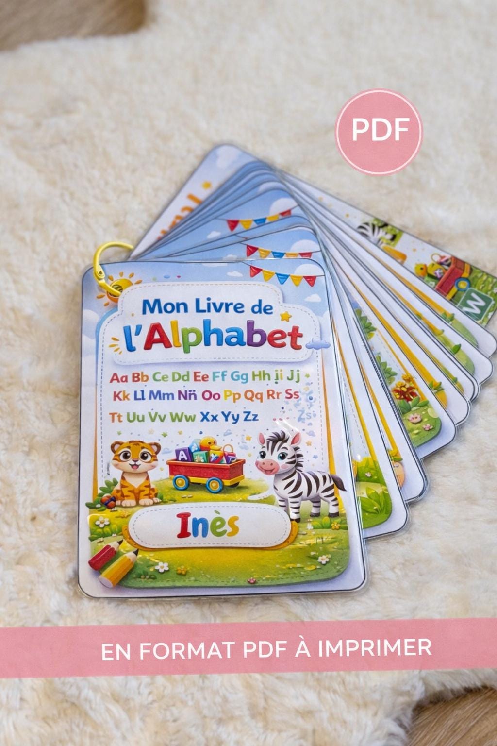 Printable Alphabet ABC Book PDF – Customizable A6 Picture Book