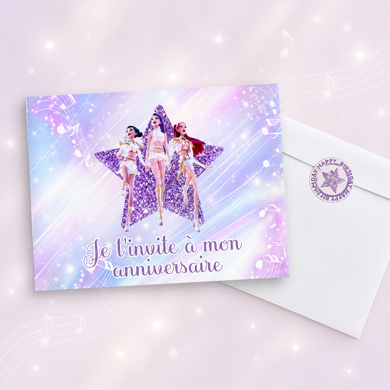 Invitation Thème KPOP – Personnalisé