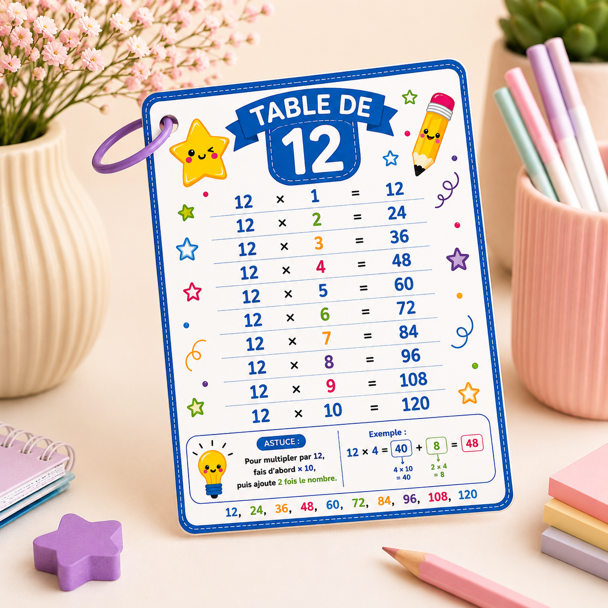 Livret Tables de Multiplication 1 à 15
