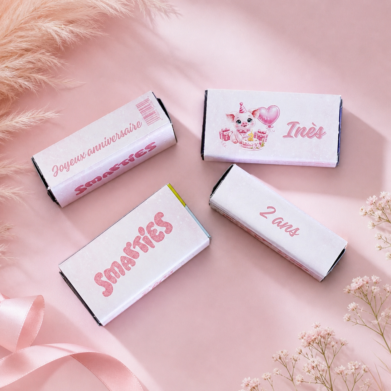 Smarties Personnalisés Thème Cochon
