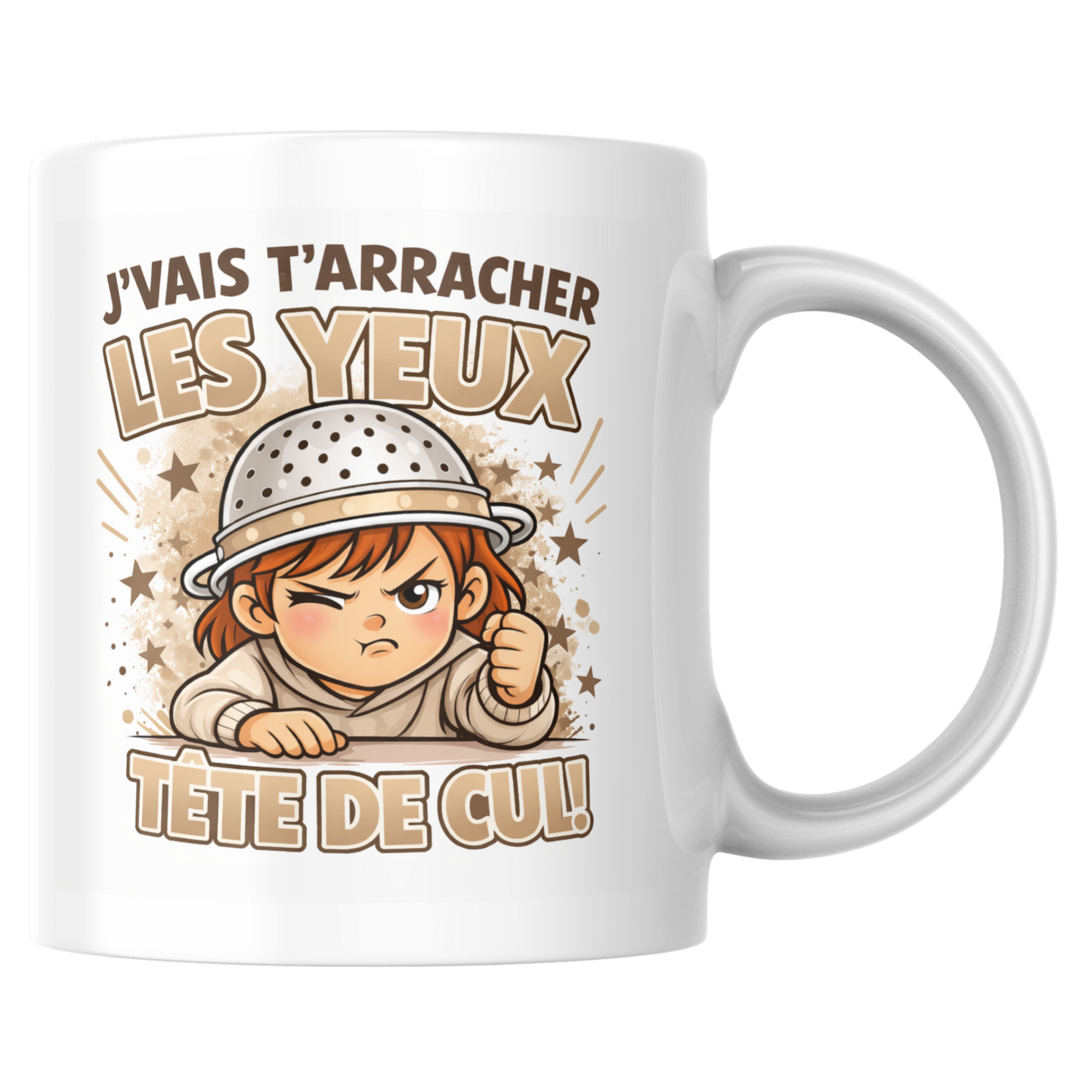 Humour mug – I'm going to rip your eyes out, ass-face 😠