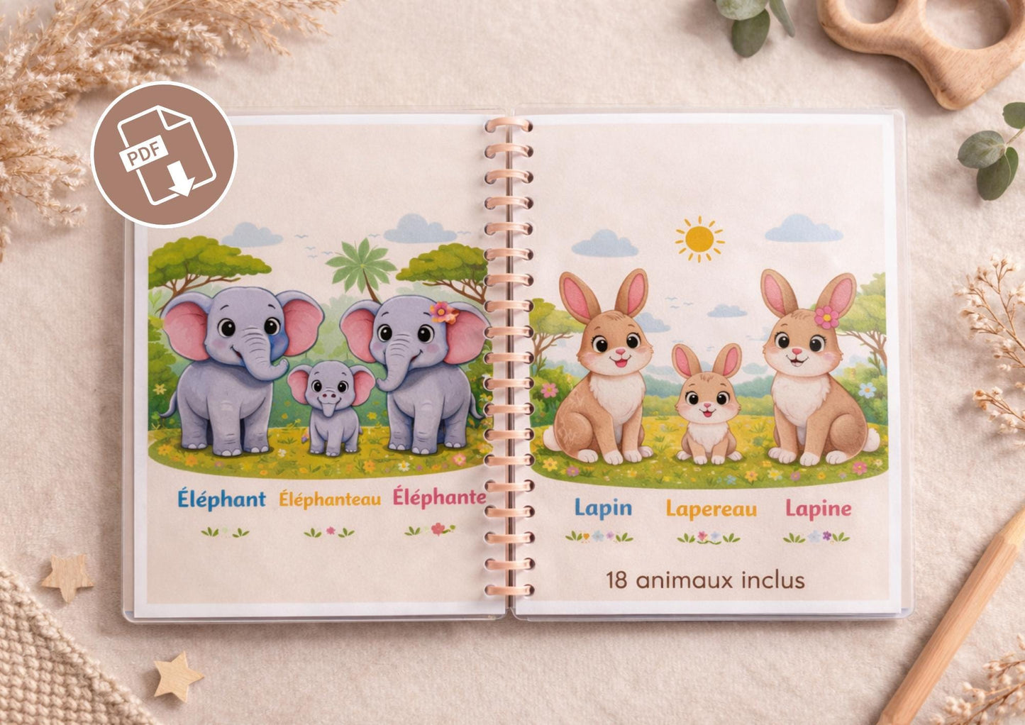 Printable Baby Animal Picture Book PDF – Montessori Educational Booklet