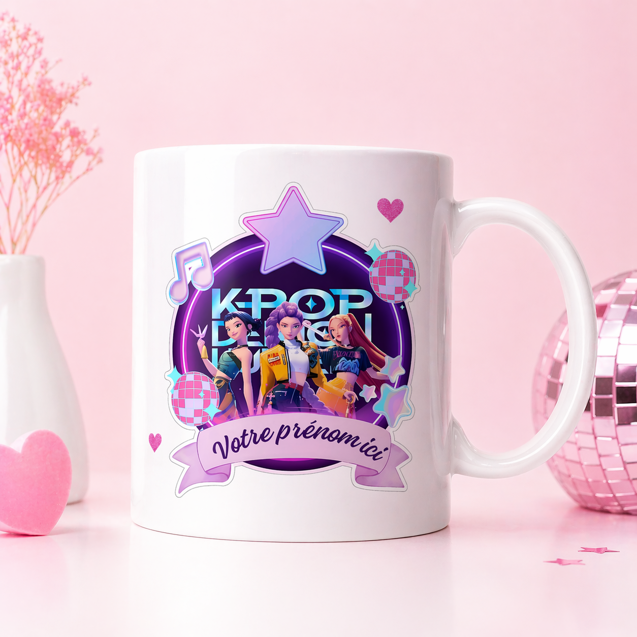 Mug K-POP personnalisé avec prénom