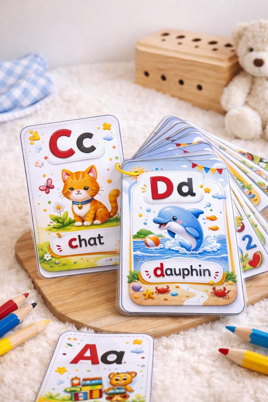 Imagier alphabet personnalisé – Apprentissage des lettres A à Z