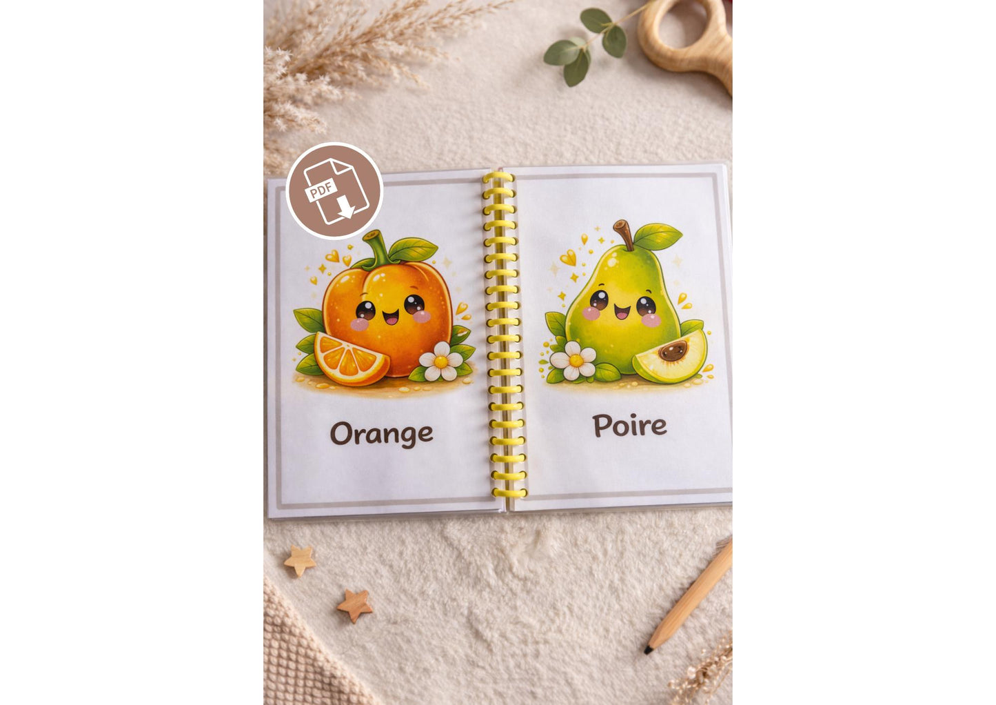 Fruit Picture Book for Baby PDF to Print – Montessori Educational Booklet