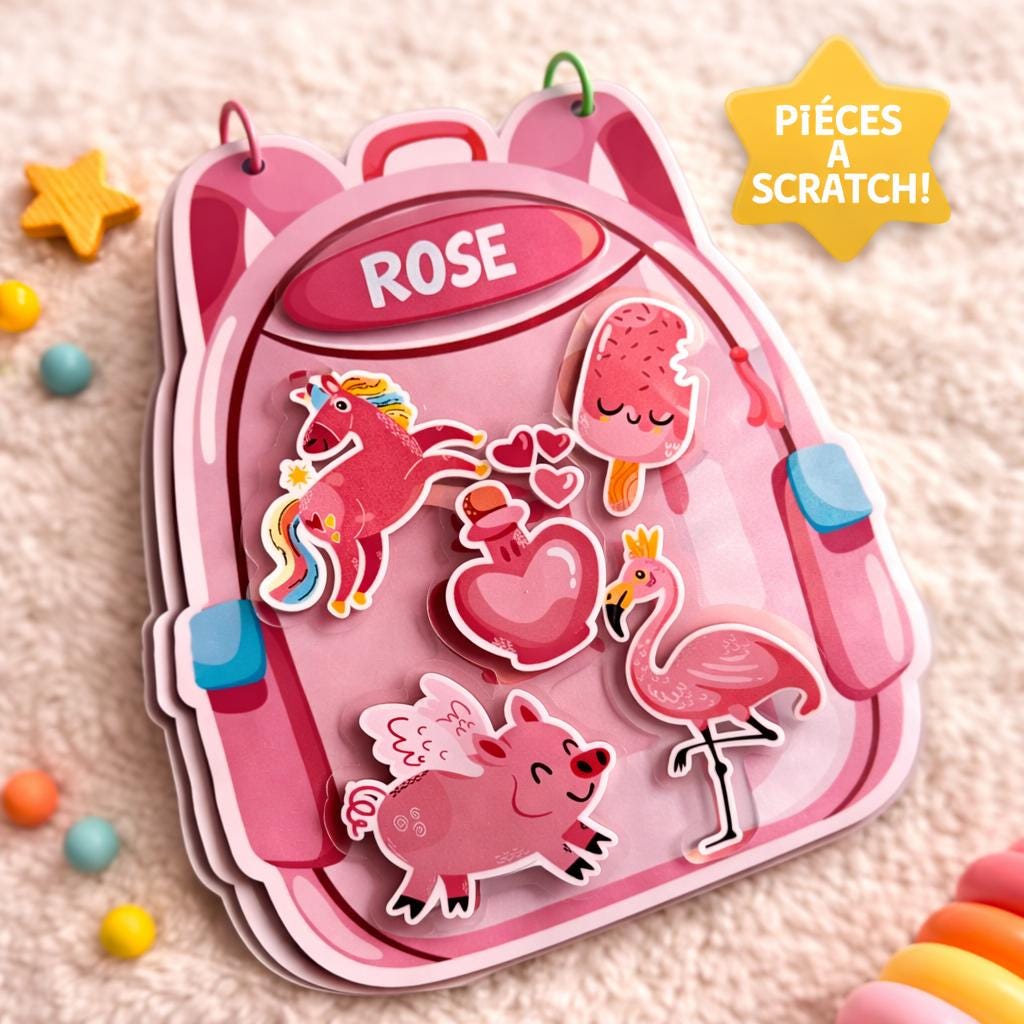 Personalized Montessori Booklet – Scratch Color Learning