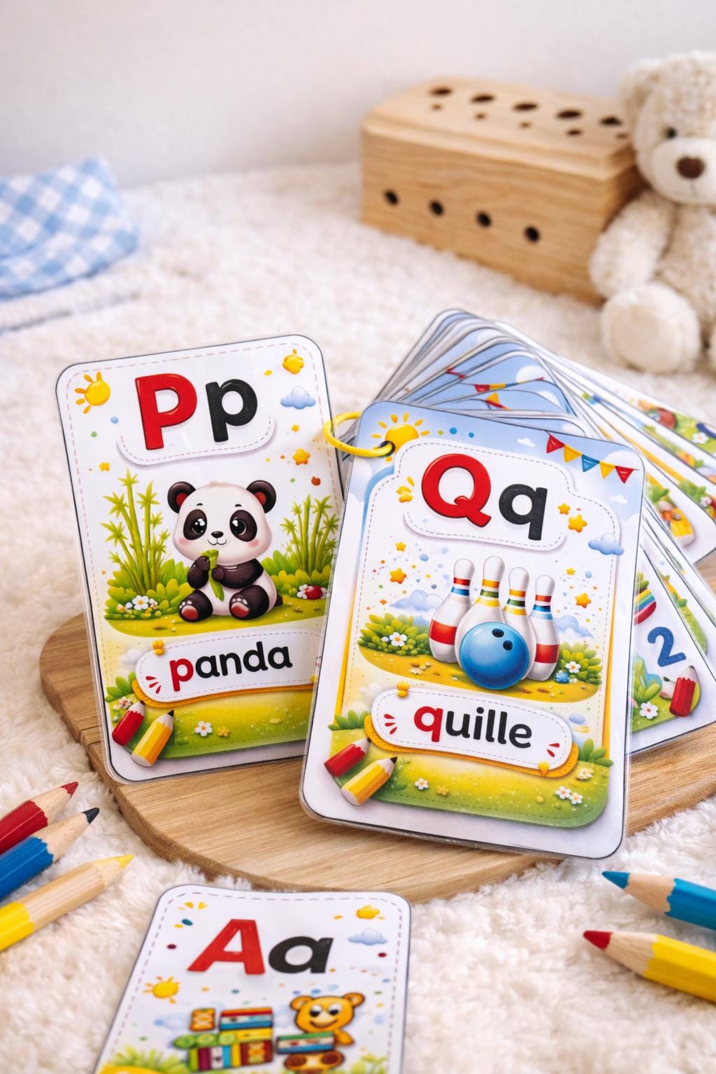 Imagier alphabet personnalisé – Apprentissage des lettres A à Z