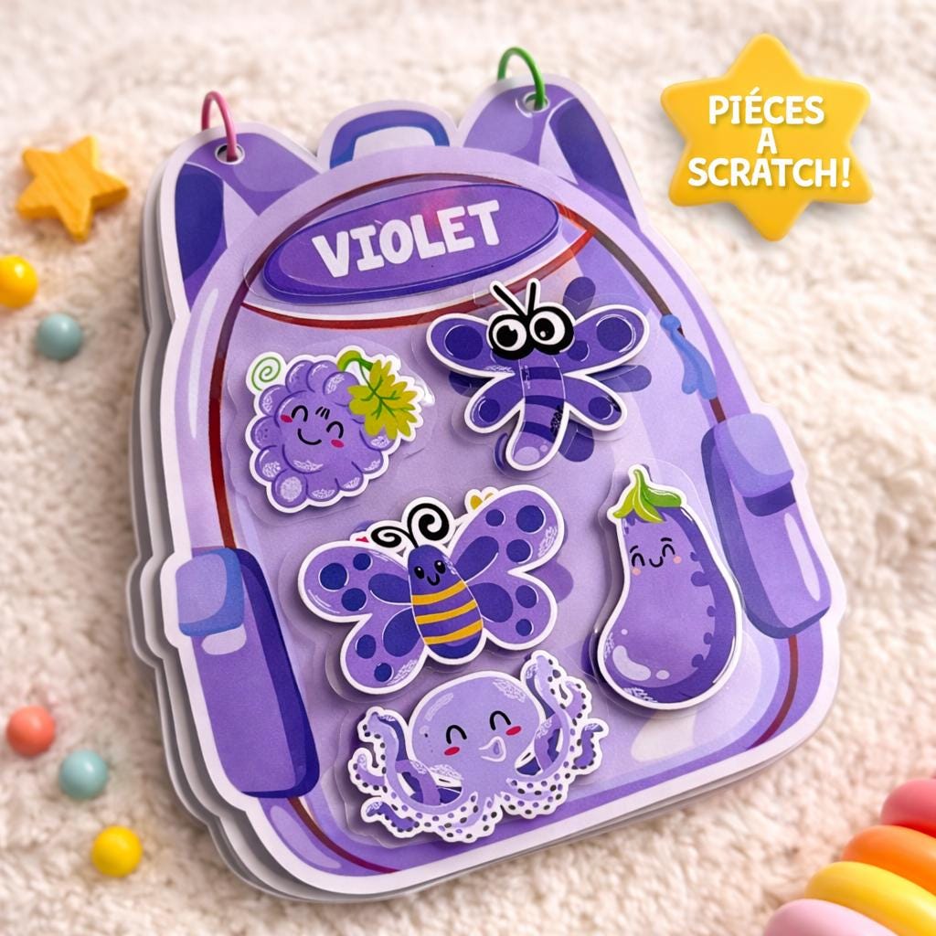 Personalized Montessori Booklet – Scratch Color Learning