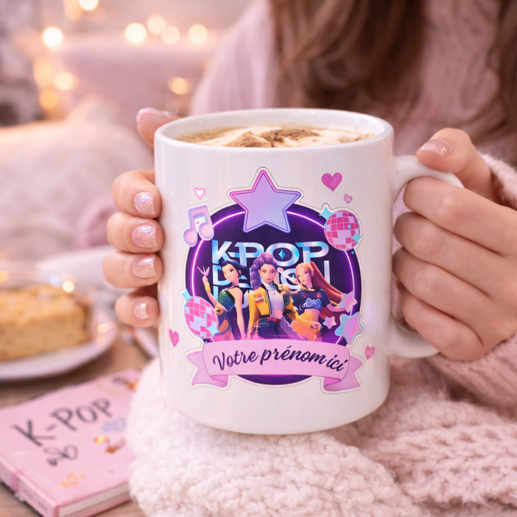 Mug K-POP personnalisé avec prénom