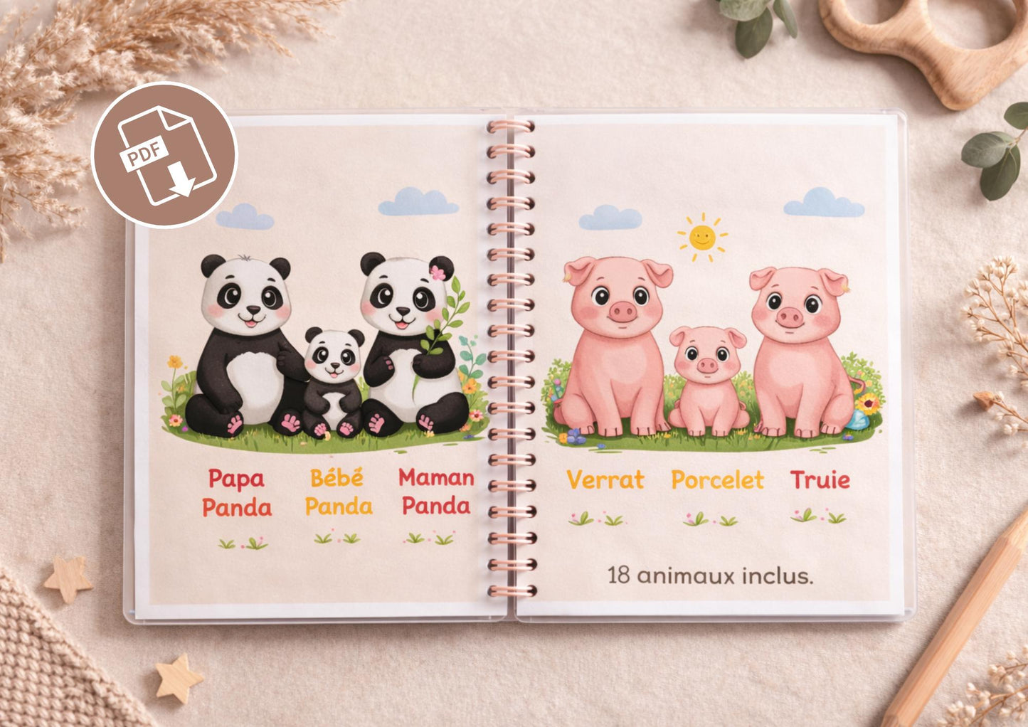 Printable Baby Animal Picture Book PDF – Montessori Educational Booklet