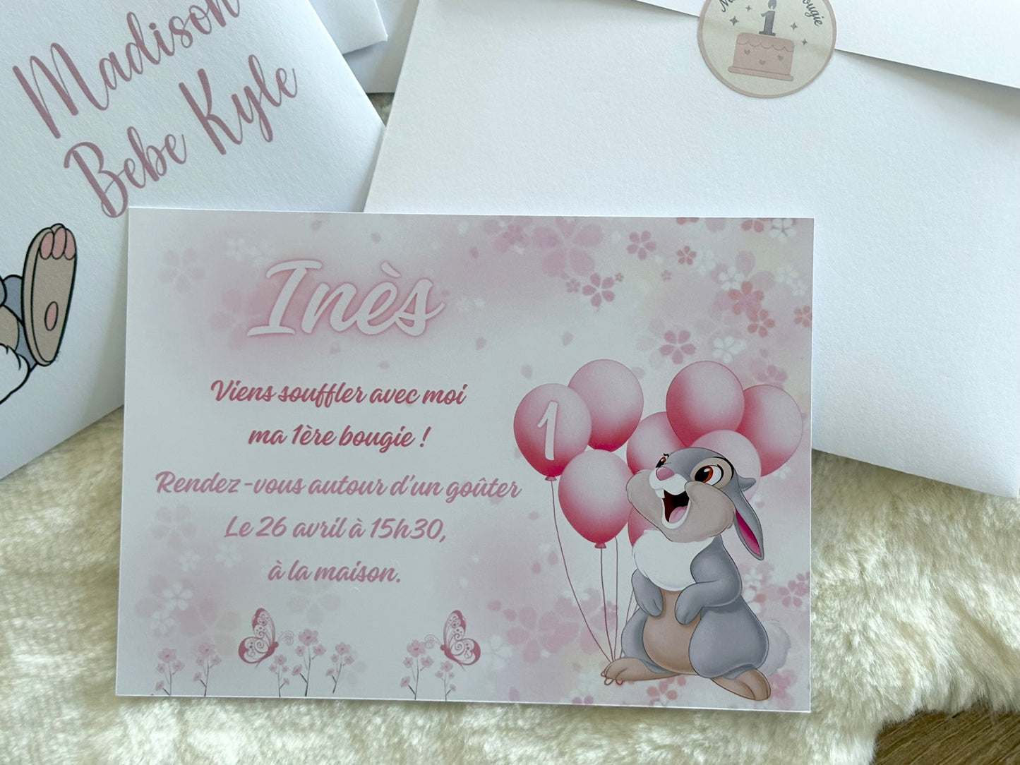 Invitation Thème Panpan – Personnalisé