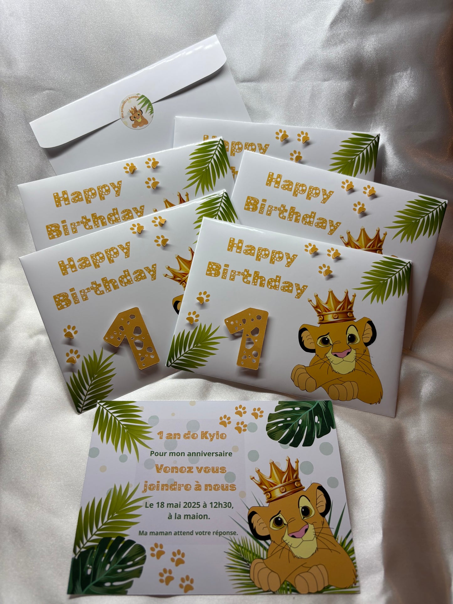 Invitation Thème Simba – Personnalisé