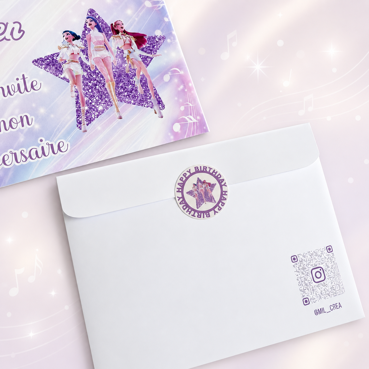 Invitation Thème KPOP – Personnalisé