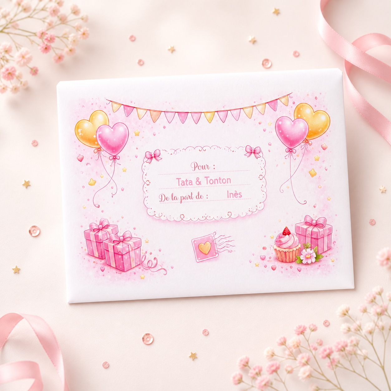 Invitation Thème Cochon – Personnalisé