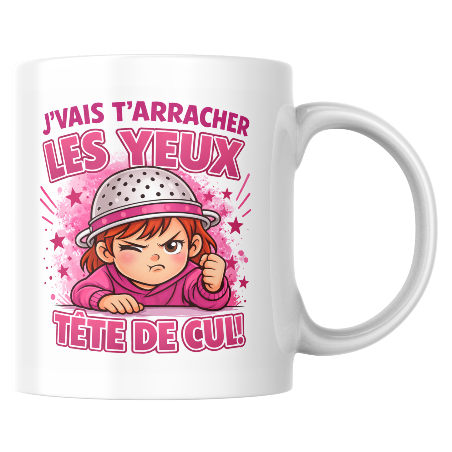 Humour mug – I'm going to rip your eyes out, ass-face 😠