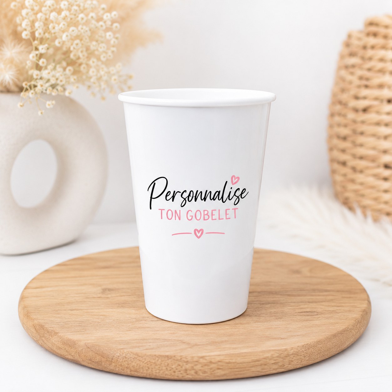 Gobelet Carton Personnalisé – Thème au Choix – Lot de 2