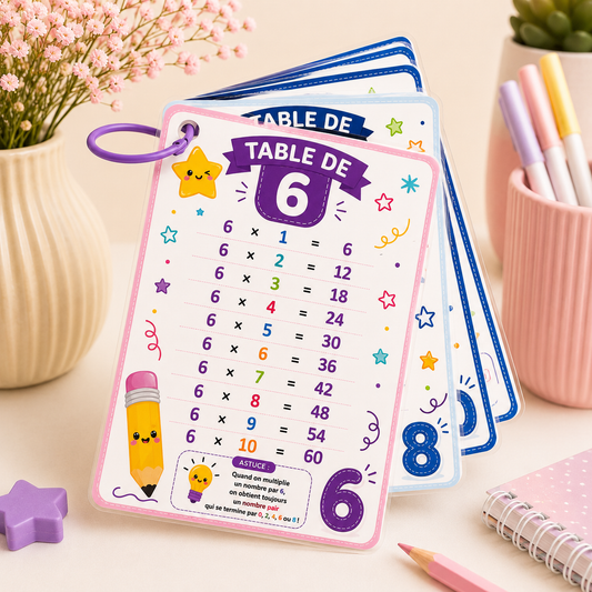 Livret Tables de Multiplication 1 à 15