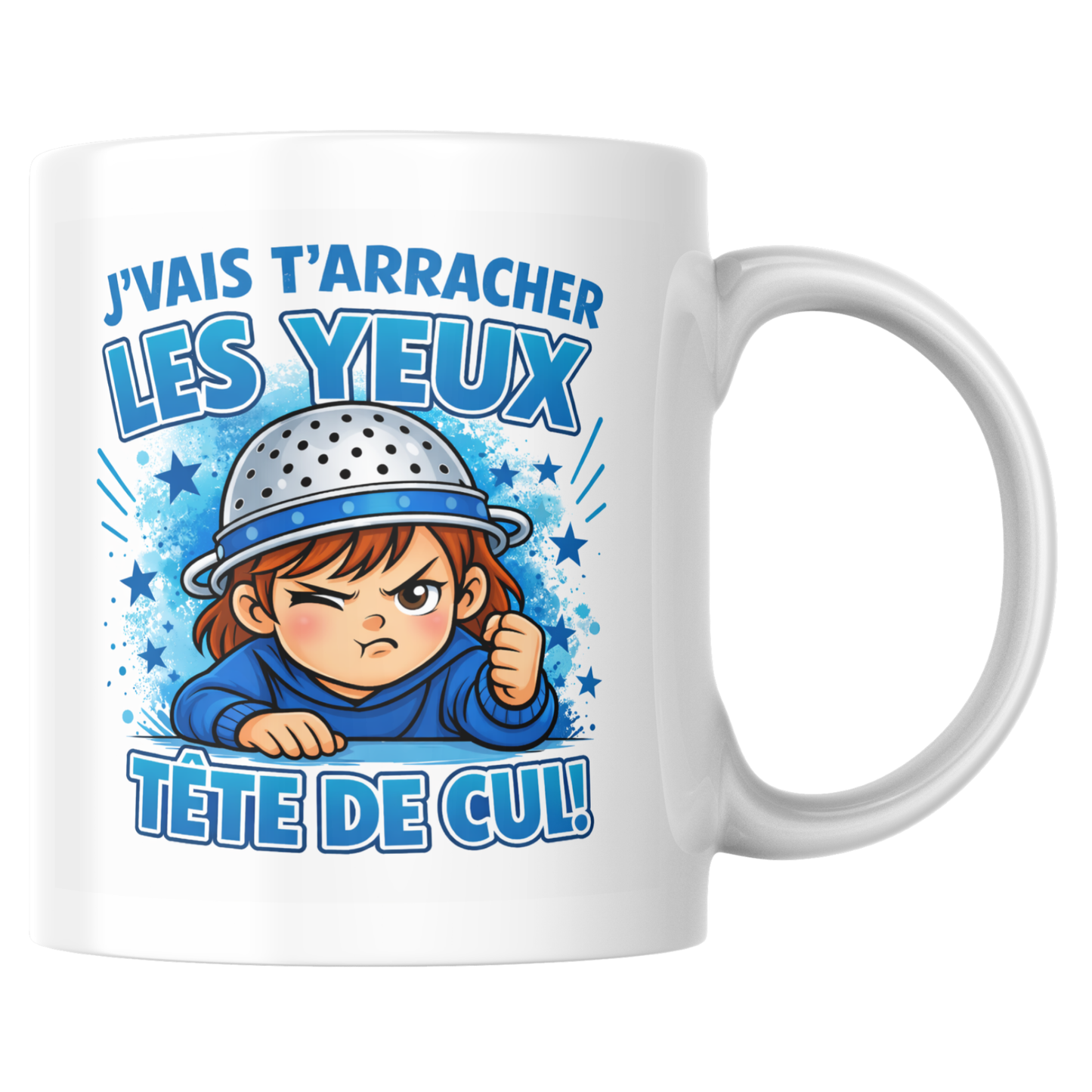 Humour mug – I'm going to rip your eyes out, ass-face 😠