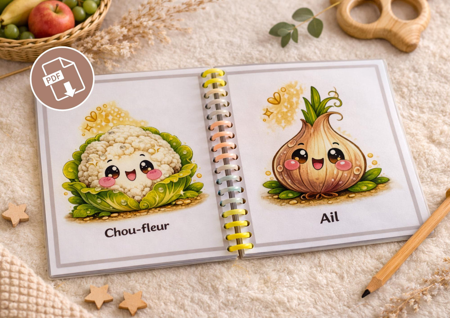 Printable Vegetable Picture Book for Babies PDF – Montessori Educational Booklet