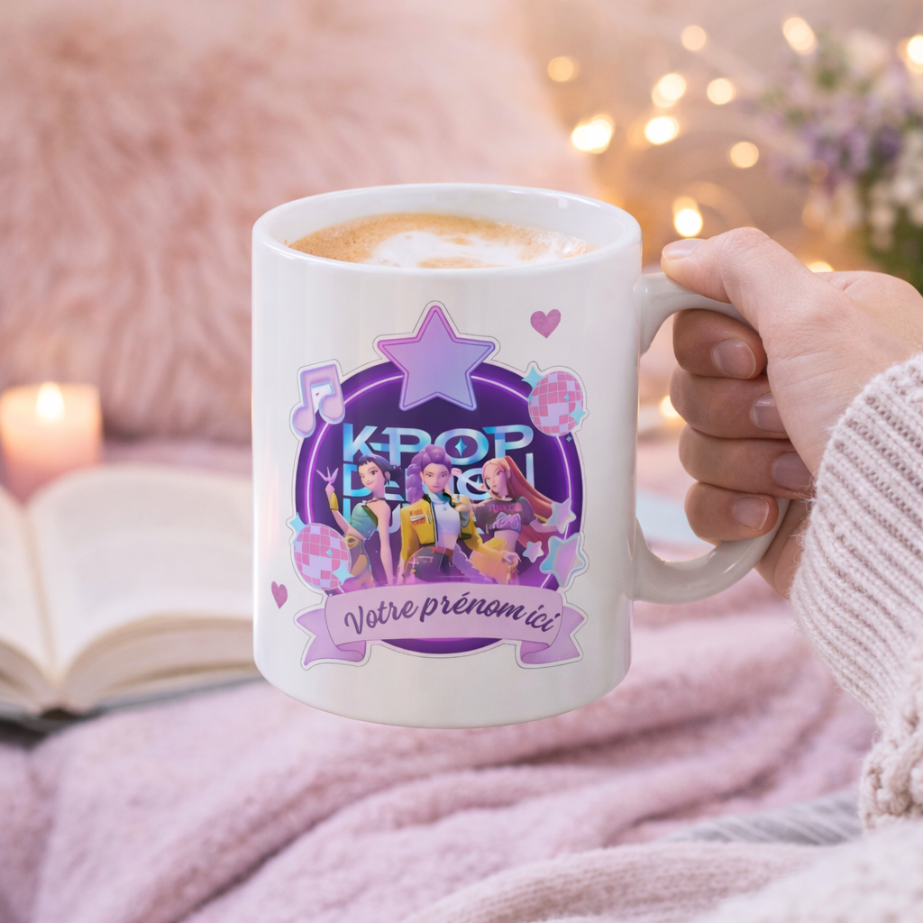 Mug K-POP personnalisé avec prénom
