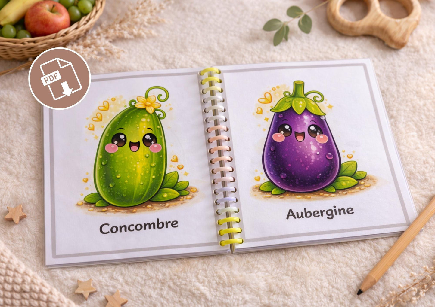 Printable Vegetable Picture Book for Babies PDF – Montessori Educational Booklet