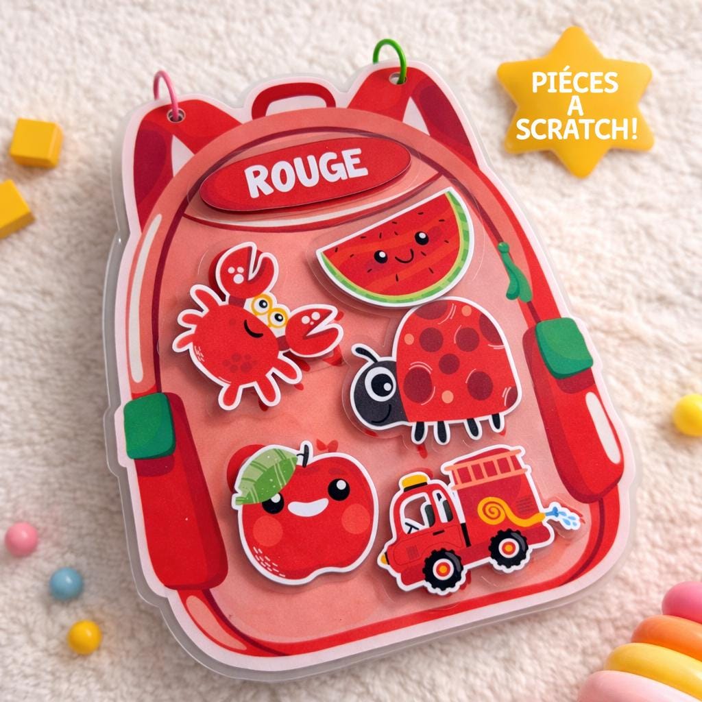 Personalized Montessori Booklet – Scratch Color Learning