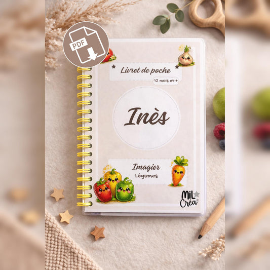 Printable Vegetable Picture Book for Babies PDF – Montessori Educational Booklet