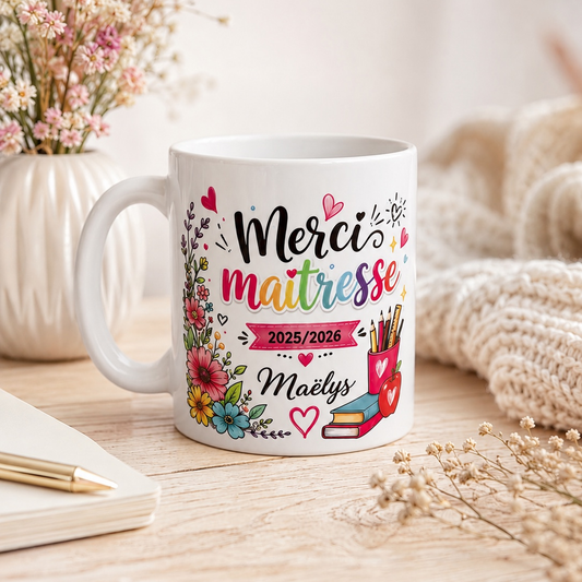 Mug Merci Maîtresse personnalisé