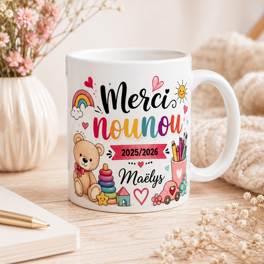 Mug Merci Nounou personnalisé