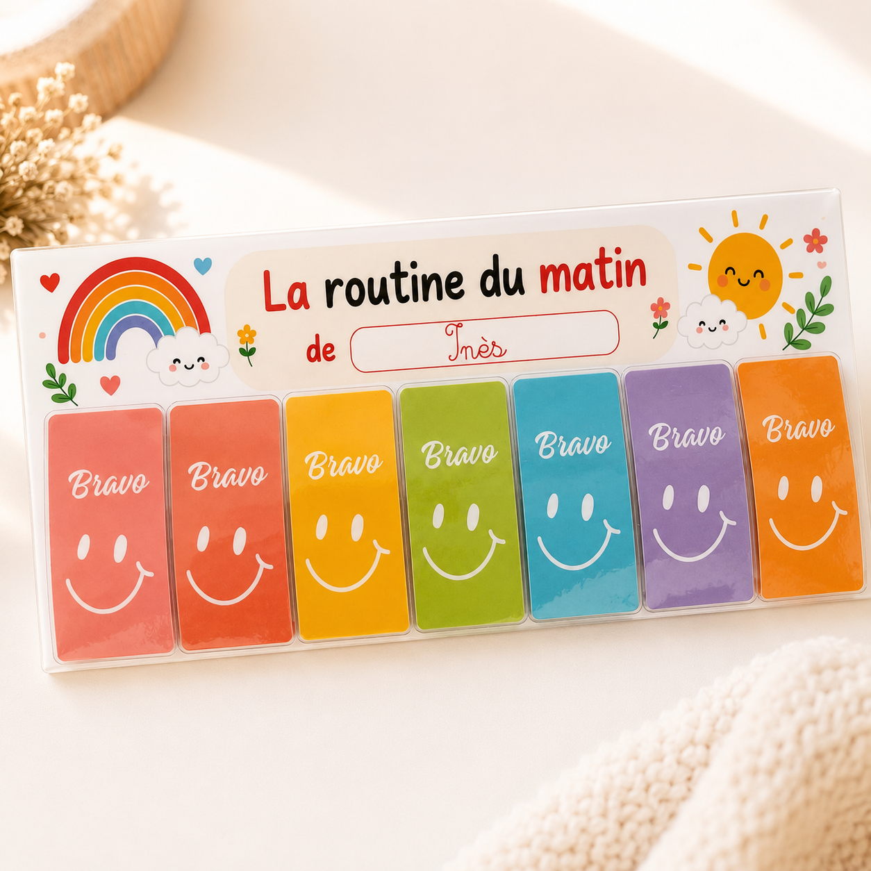 Fiches Routine Matin & Soir Personnalisables – Prénom & Activités