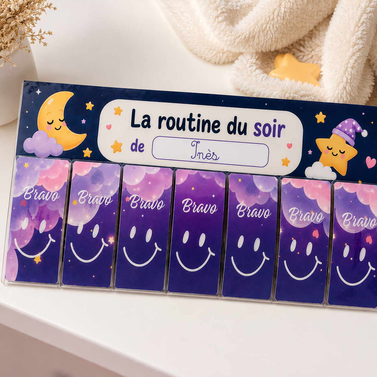 Fiches Routine Matin & Soir Personnalisables – Prénom & Activités