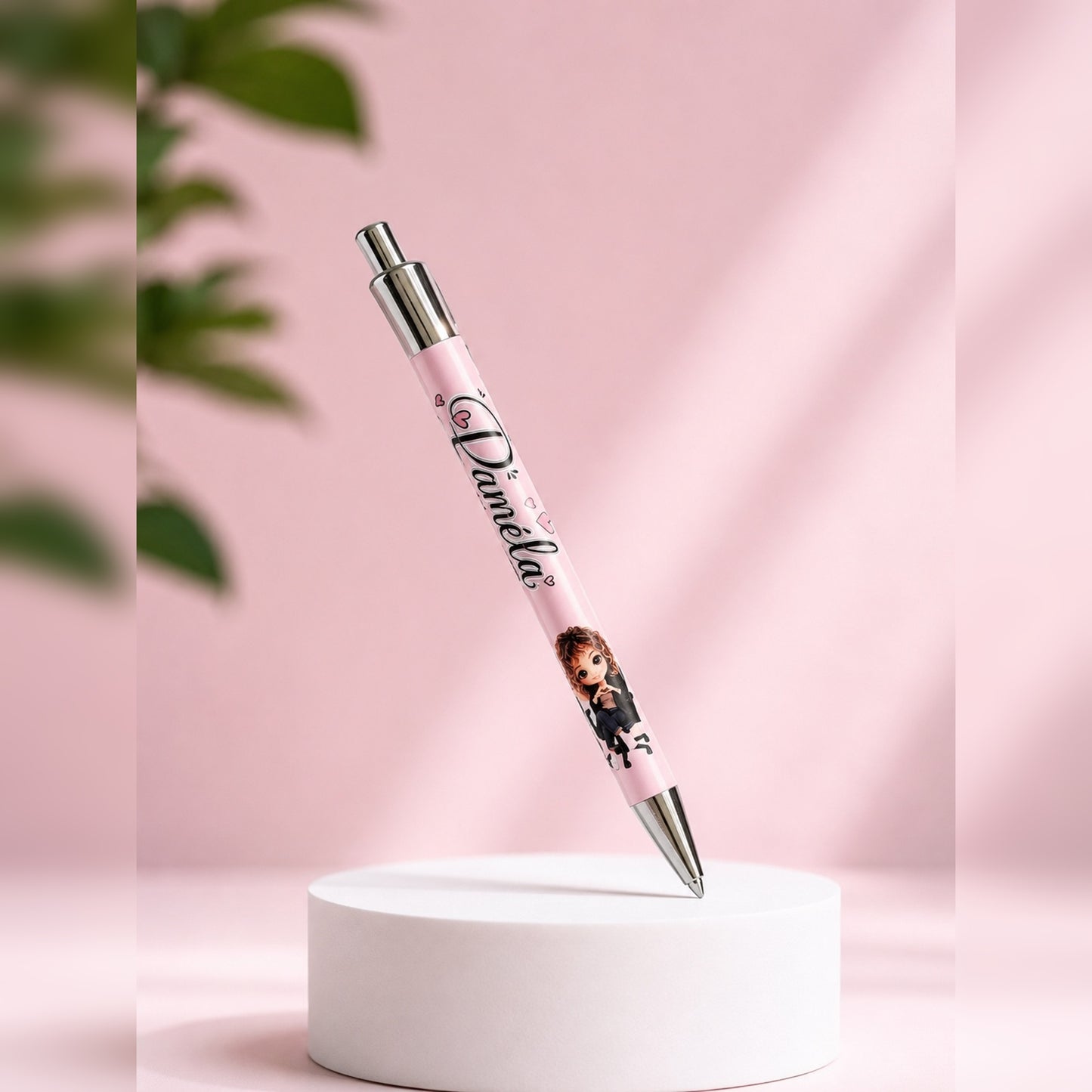 Stylo personnalisé prénom + illustration chibi